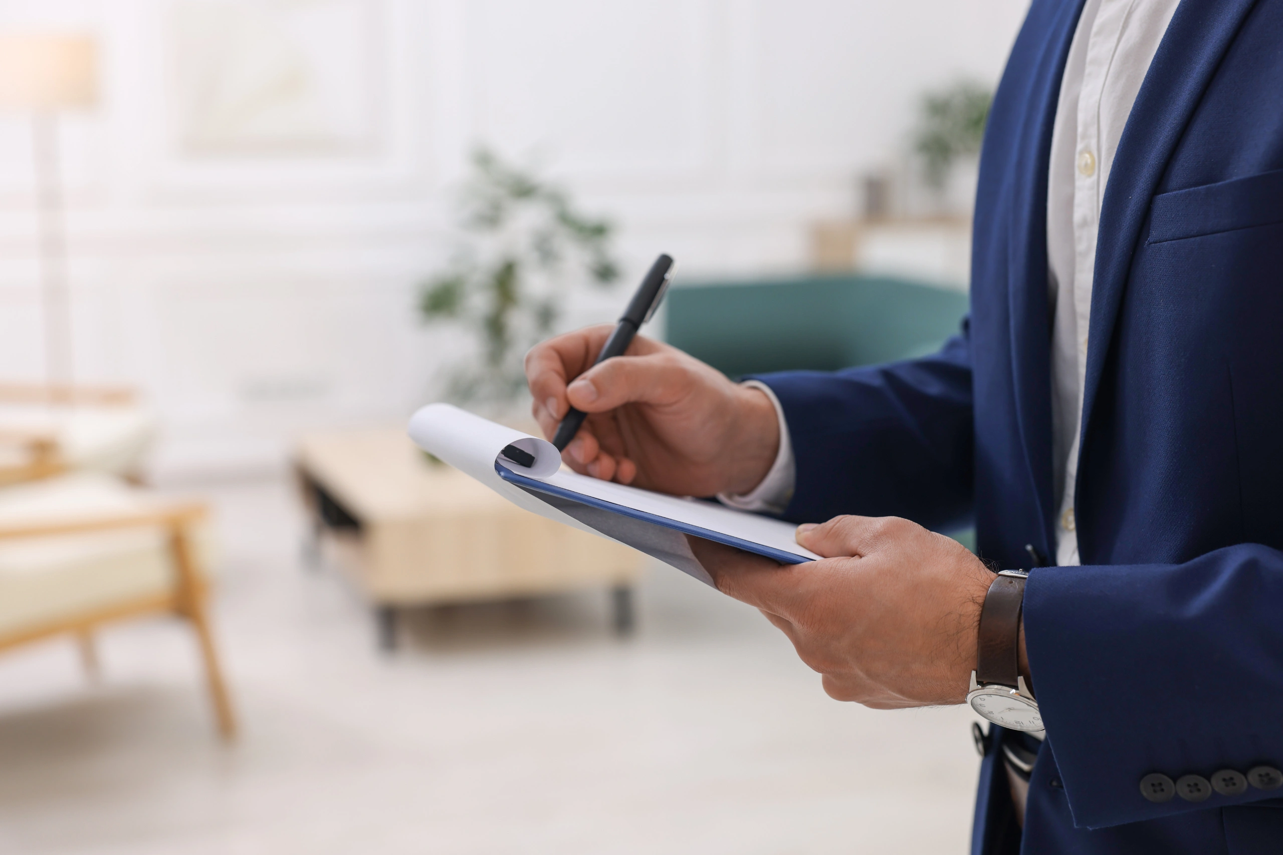 Professional property management in Sharjah conducting rental property inspection